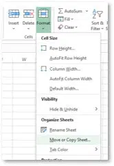 Mover folha no Excel - opção 3