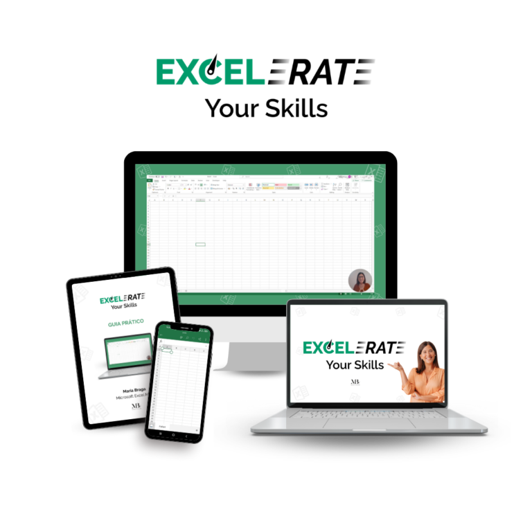 Curso EXCELerate Your Skills em computador, tablet e telemóvel